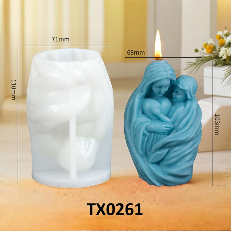 Mother and Child Scented Candle Silicone Mold