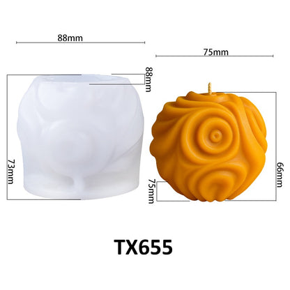 Spiral Ball Scented Candle Silicone Mold