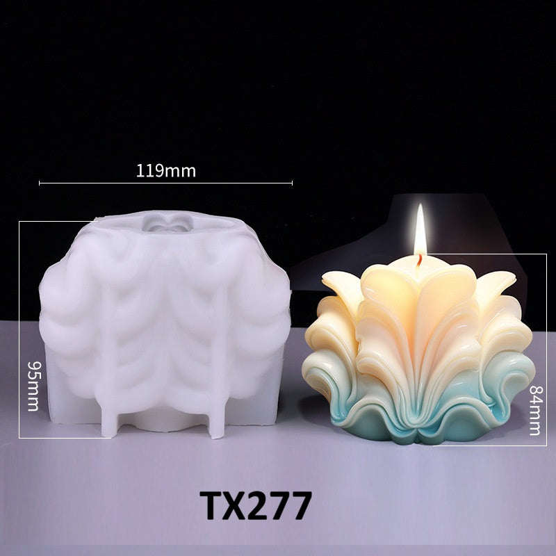 3D Realistic Seashell Candle Silicone Mold