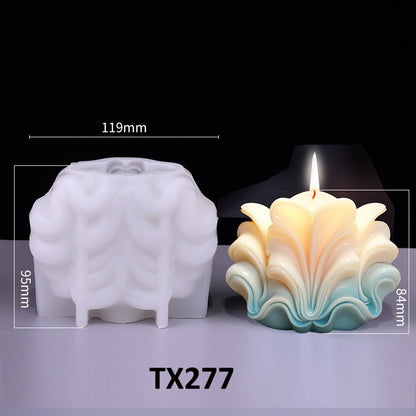3D Realistic Seashell Candle Silicone Mold