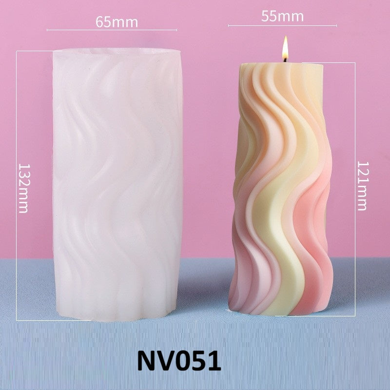 Spiral Cylinder Scented Candle Silicone Mold