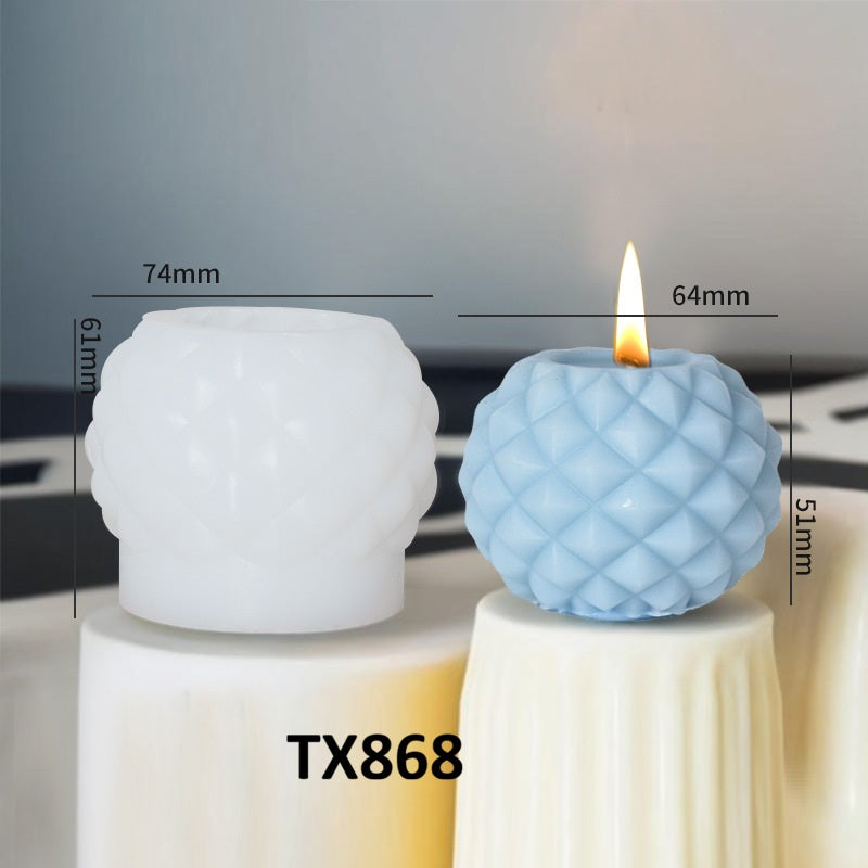 Geometric Pillar Silicone Candle Mold