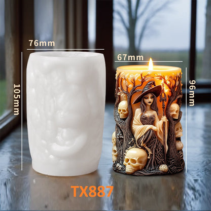 Halloween Witch Scented Candle Silicone Mold