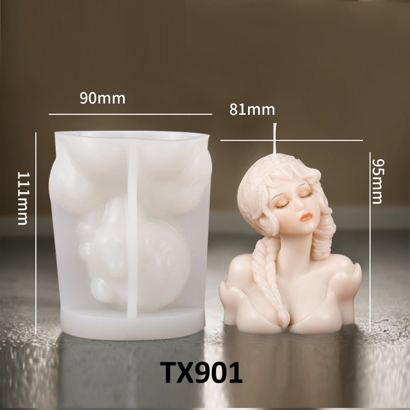 3D Portrait Scented Candle Silicone Mold