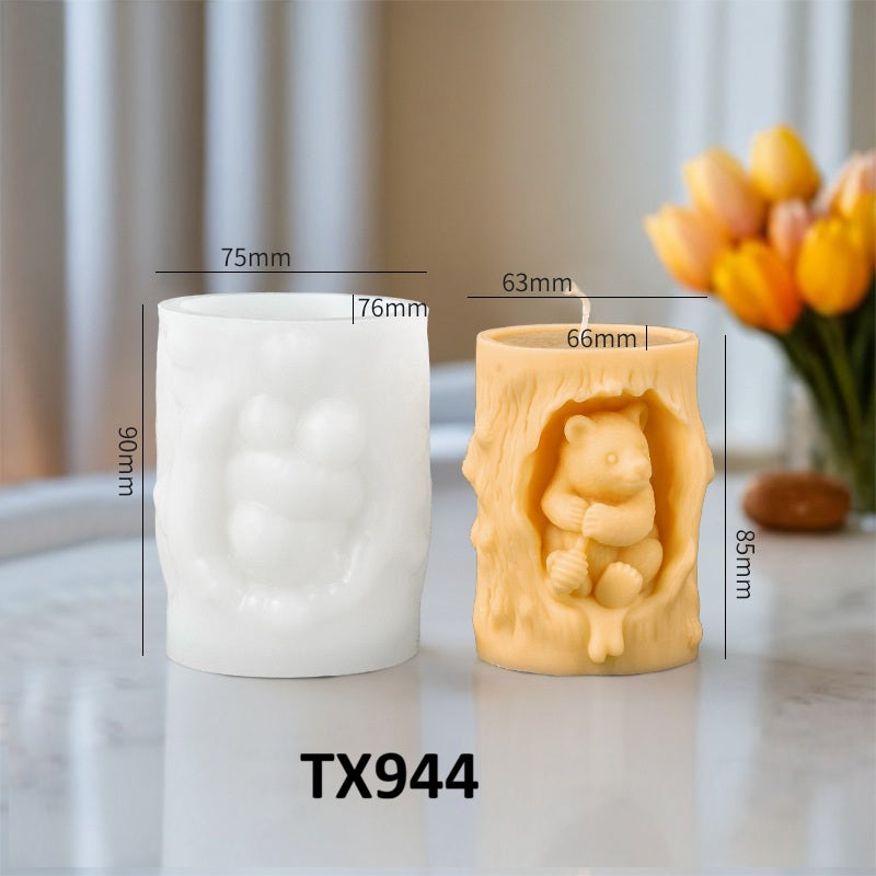 Cute Bear Scented Candle Silicone Mold