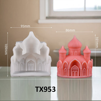 3D Enchanted Castle Silicone Candle Mold