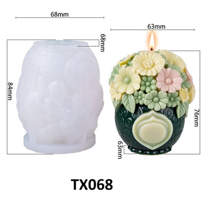 Dreamy Flower Basket Scented Candle Silicone Mold