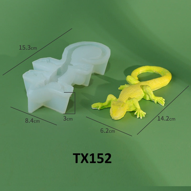 Realistic 3D Lizard Silicone Mold for Epoxy Resin & Plaster