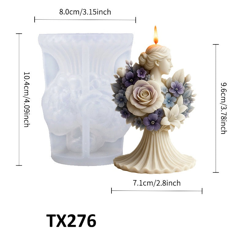Bouquet of Roses Aroma Candle Silicone Mold