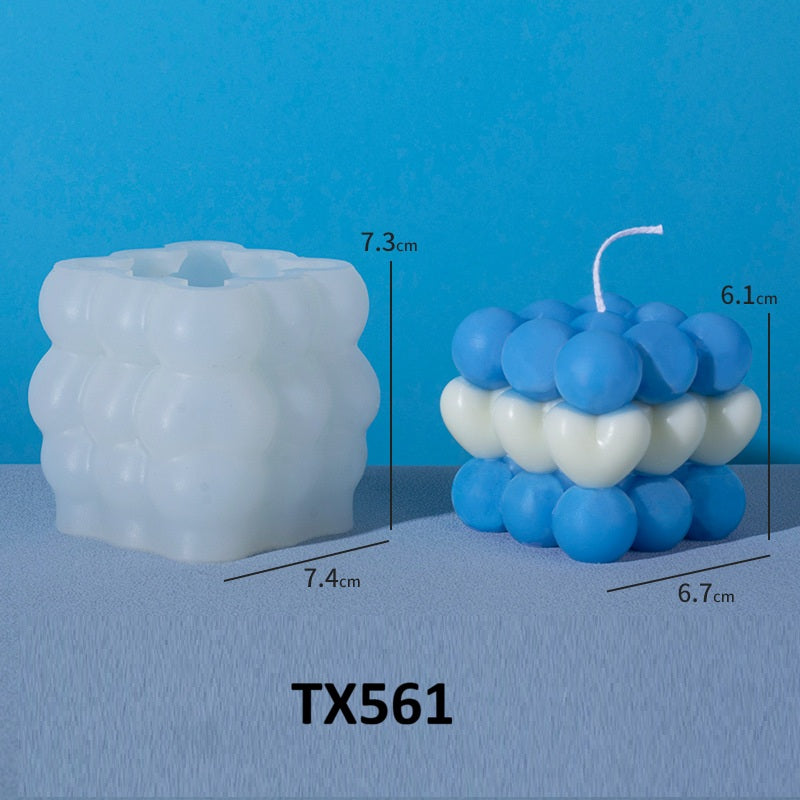 Bubble Cube Scented Candle Silicone Mold