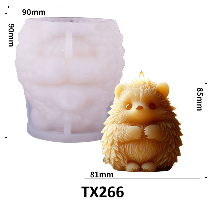 Cute Hedgehog Scented Candle Silicone Mold