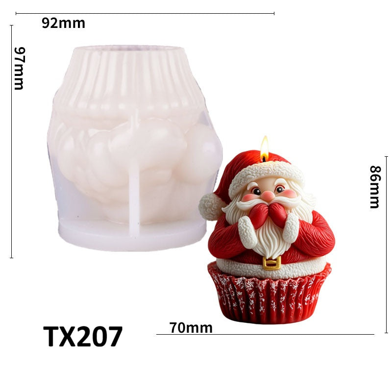 3D Christmas Series Scented Candle Silicone Mold