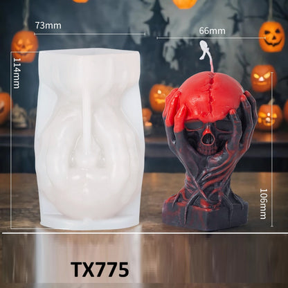 Halloween Skull Scented Candle Mold