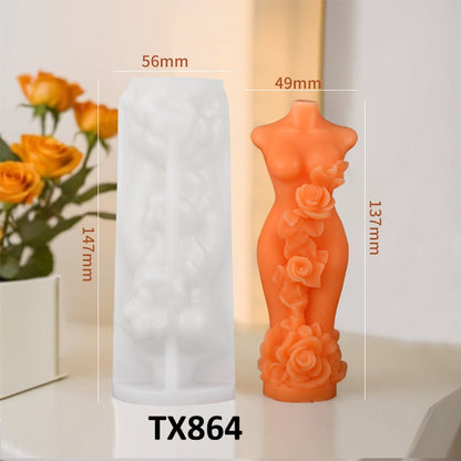 Rose Scented Candle Silicone Mold