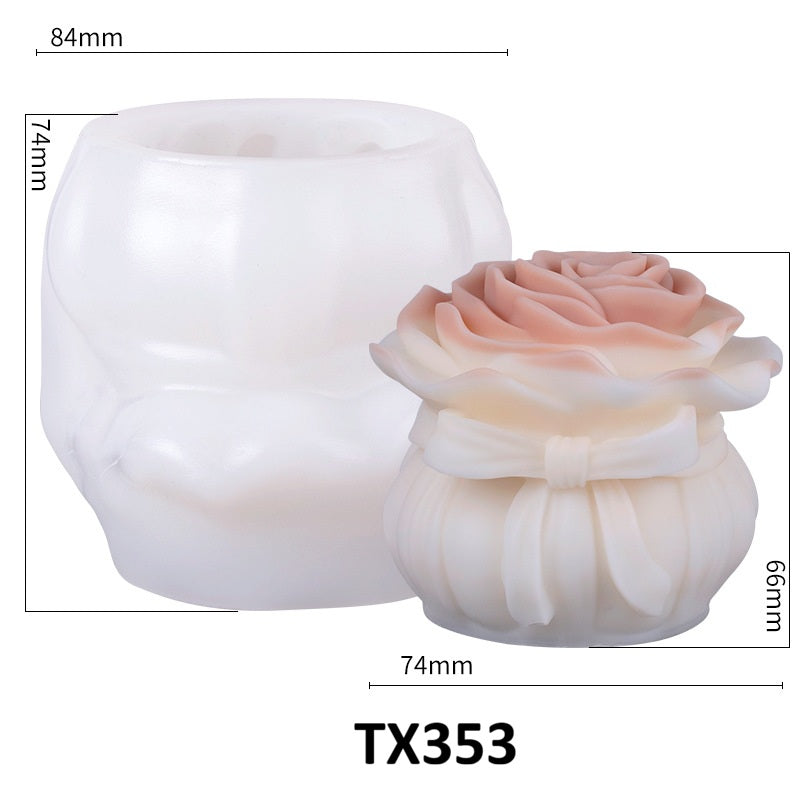 Romantic Rose Bouquet Silicone Candle Mold