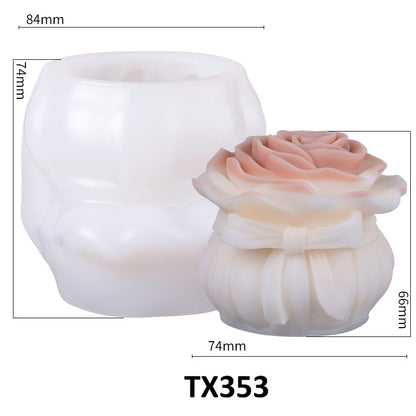 Romantic Rose Bouquet Silicone Candle Mold