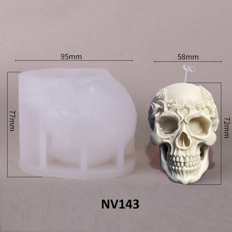 Halloween Skull Silicone Mold for Scented Candle Decoration