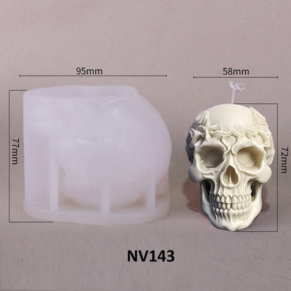 Halloween Skull Silicone Mold for Scented Candle Decoration