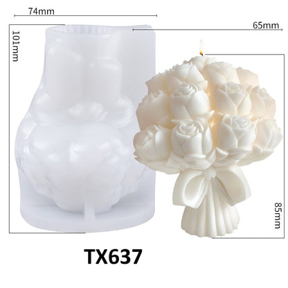 Flower Bouquet Scented Candle Silicone Mold