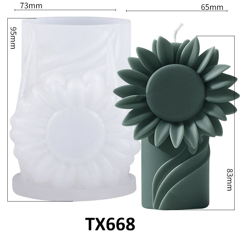 Sunflower Scented Candle Silicone Mold