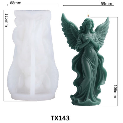 Dreamy Winged Goddess Silicone Scented Candle Mold