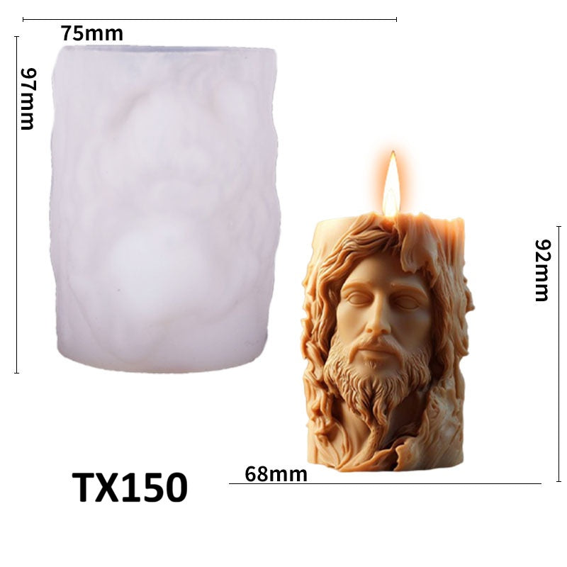 3D Religious Icon Scented Candle Silicone Mold