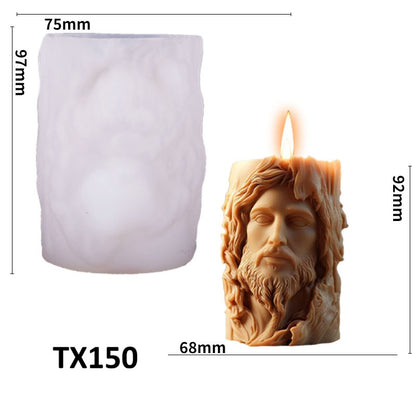 3D Religious Icon Scented Candle Silicone Mold