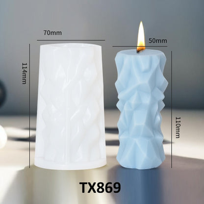 Geometric Pillar Silicone Candle Mold