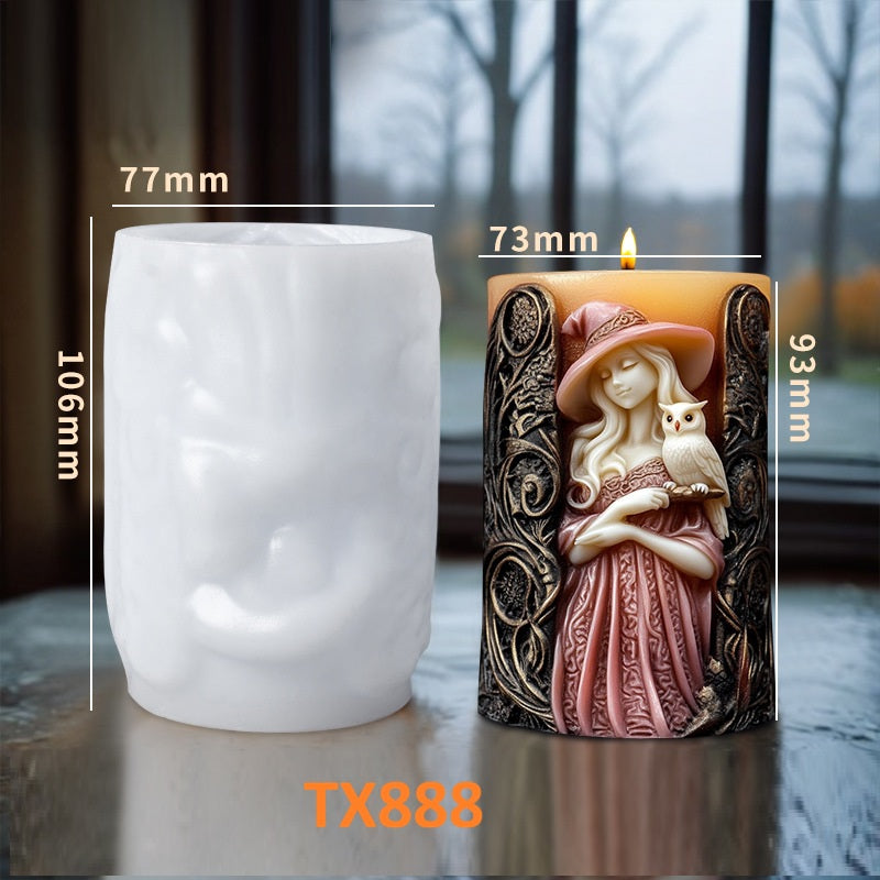 Halloween Witch Scented Candle Silicone Mold