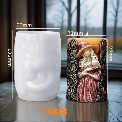 Halloween Witch Scented Candle Silicone Mold