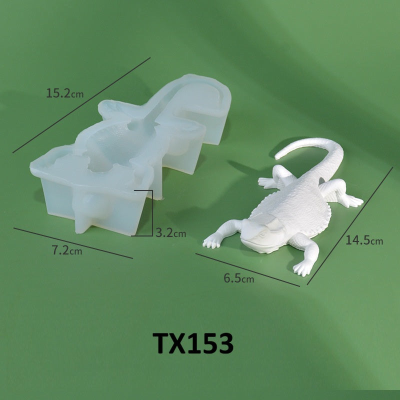 Realistic 3D Lizard Silicone Mold for Epoxy Resin & Plaster