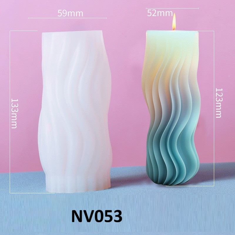 Spiral Cylinder Scented Candle Silicone Mold