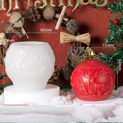 3D Christmas Ornament Candle Silicone Mold