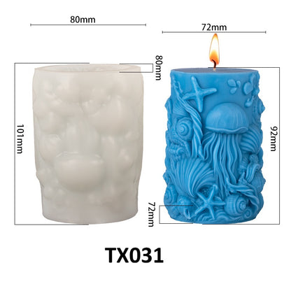 Marine Life Scented Candle Silicone Mold