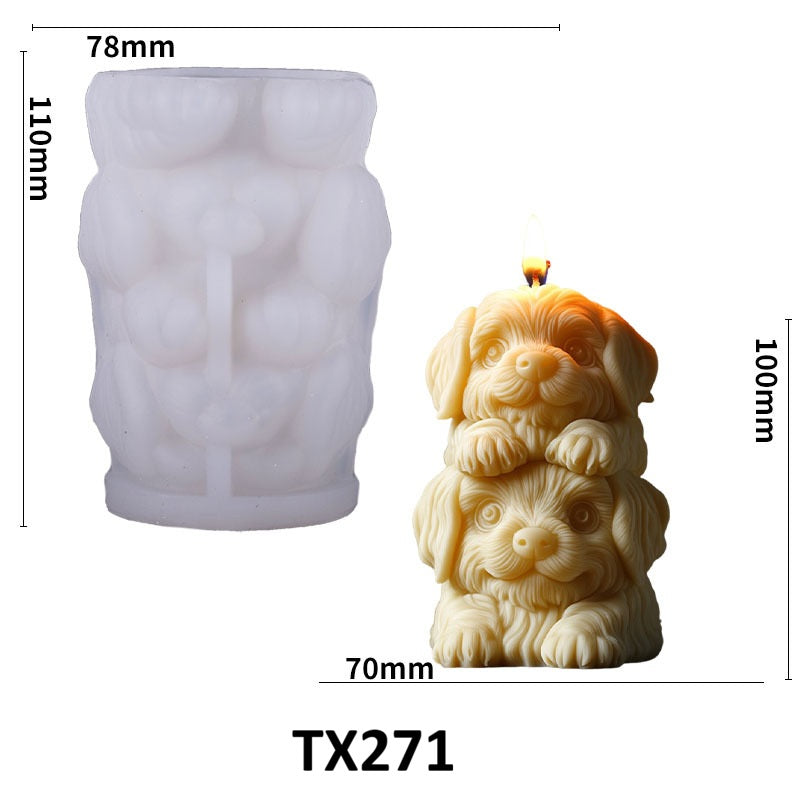 Puppy Series Scented Candle Silicone Mold