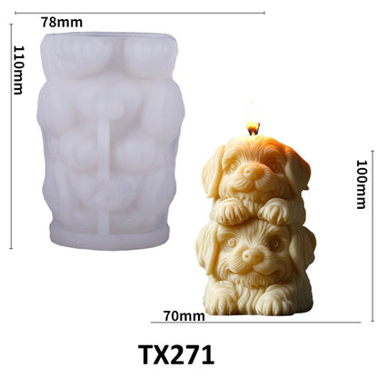 Puppy Series Scented Candle Silicone Mold