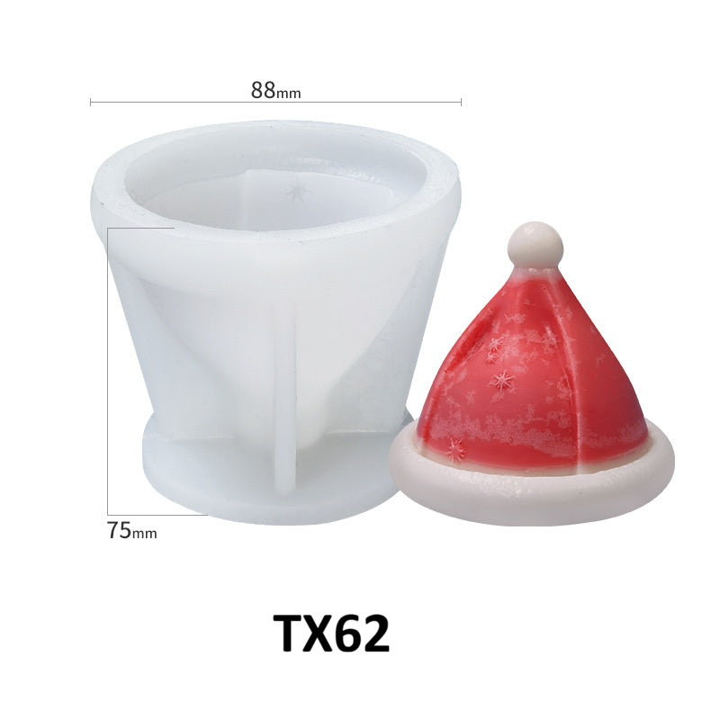 Christmas 3D DIY Silicone Scented Candle Mold