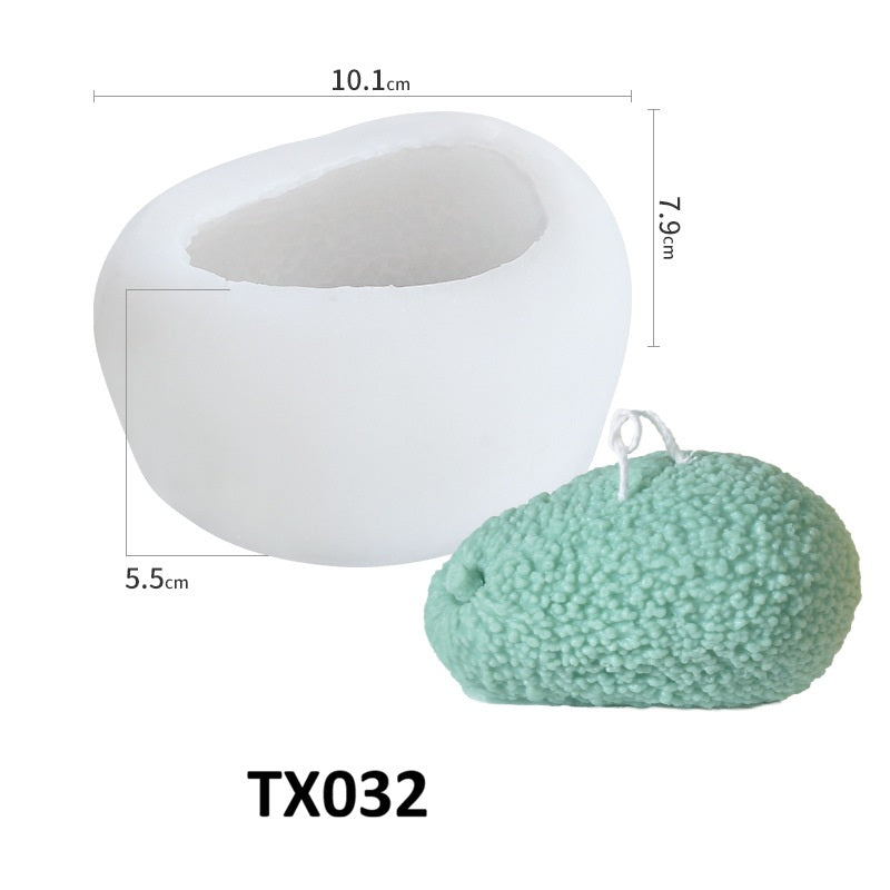 Realistic Fruit-Shaped Silicone Scented Candle Mold