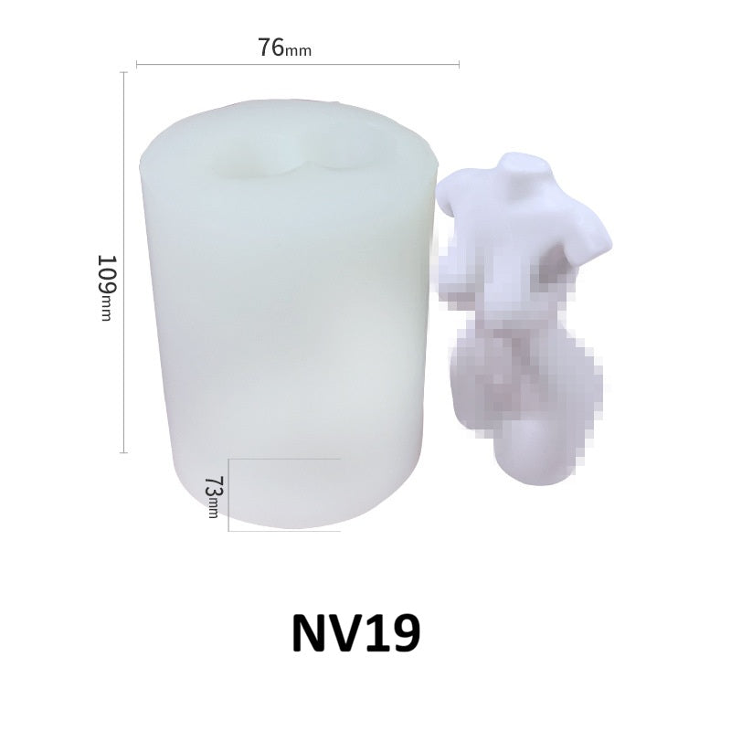 Human Figure Scented Candle Silicone Mold