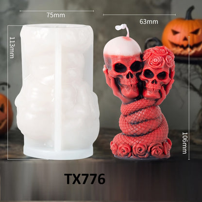 Halloween Skull Scented Candle Mold