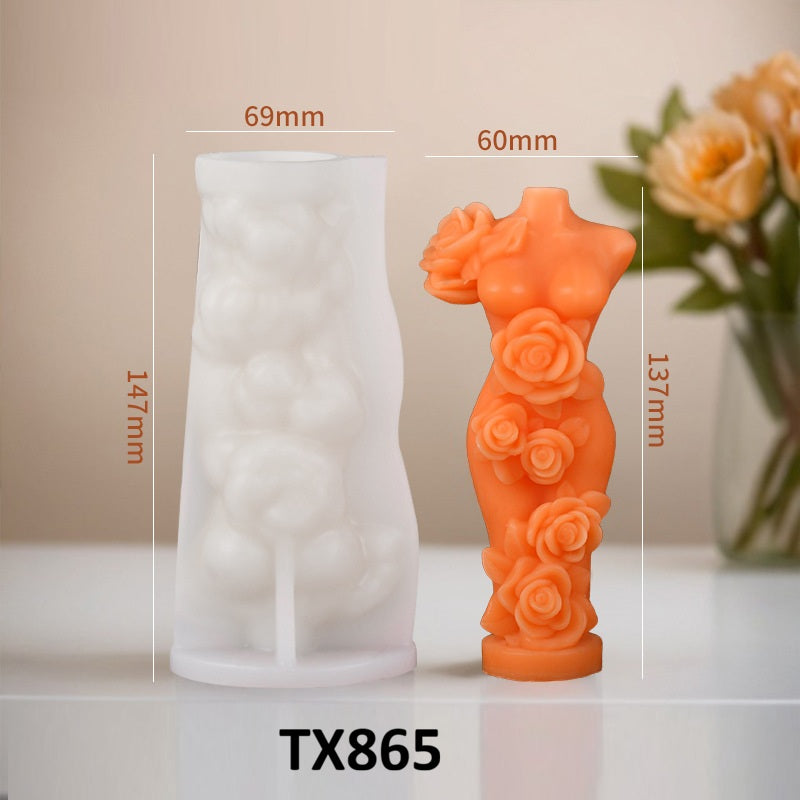 Rose Scented Candle Silicone Mold