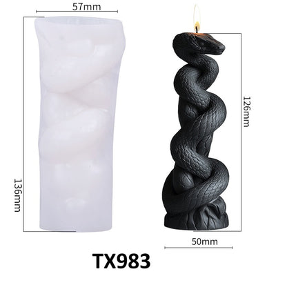 Halloween Snake Scented Candle Silicone Mold