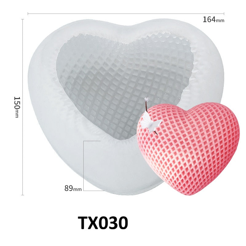 Heart Shaped Silicone Mold for Scented Candles