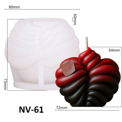 Spiral Heart Snail Scented Candle Silicone Mold