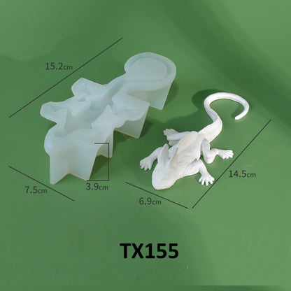 Realistic 3D Lizard Silicone Mold for Epoxy Resin & Plaster