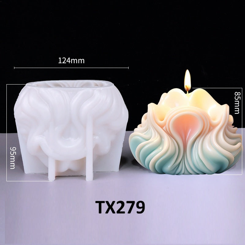 3D Realistic Seashell Candle Silicone Mold