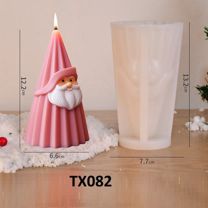 3D Santa Claus Silicone Scented Candle Mold