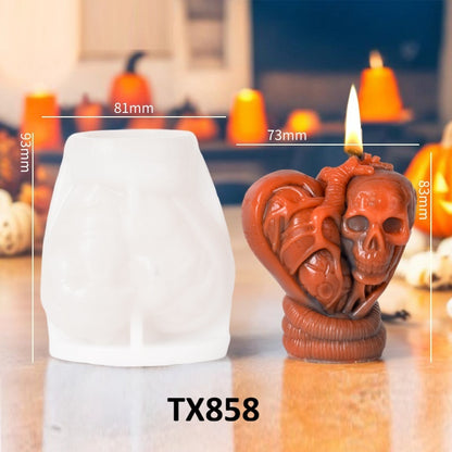 Mechanical Heart Skull Scented Candle Mold