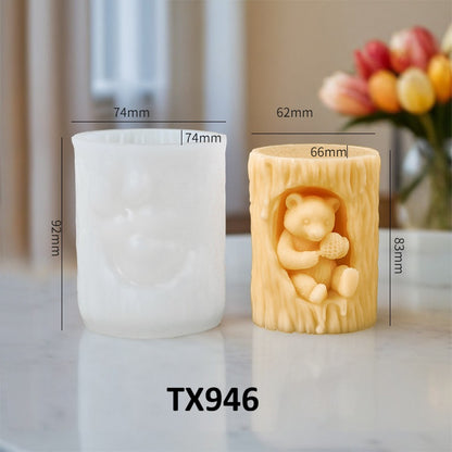 Cute Bear Scented Candle Silicone Mold
