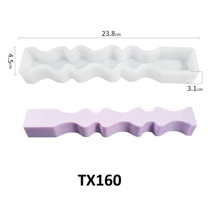 Irregular Long Strip Silicone Candle Mold